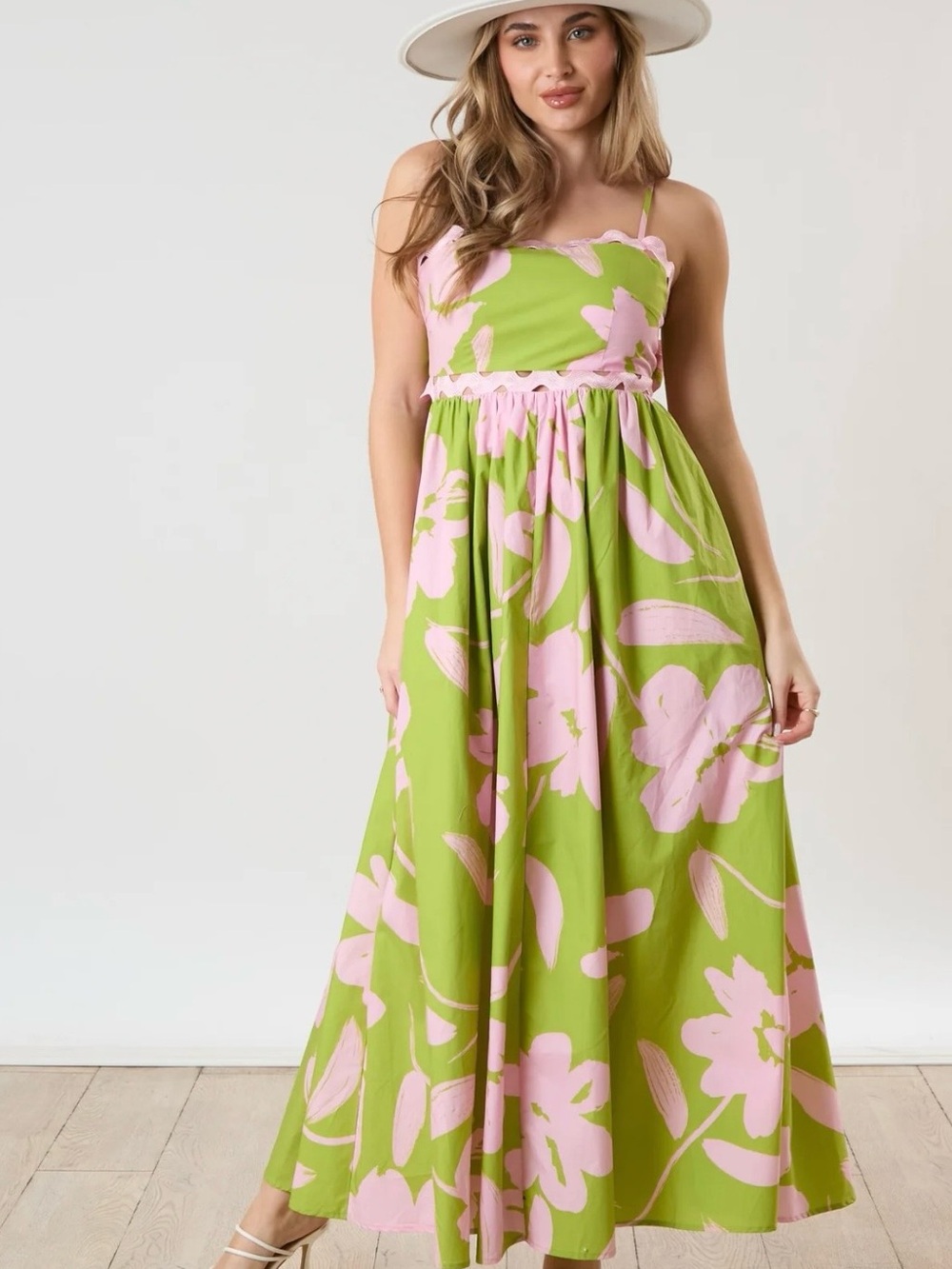Floral Ric Rac Maxi Dress - Picture 5 of 7